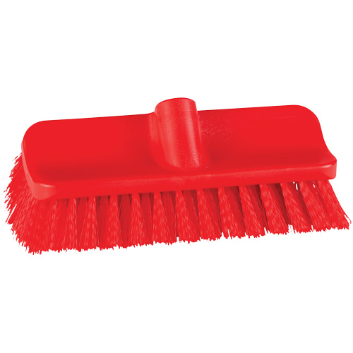 Brosse &agrave; angle double ColorCore pour surfaces hautes et basses, Soies Ferme, Longueur de 10", Rouge Equipex