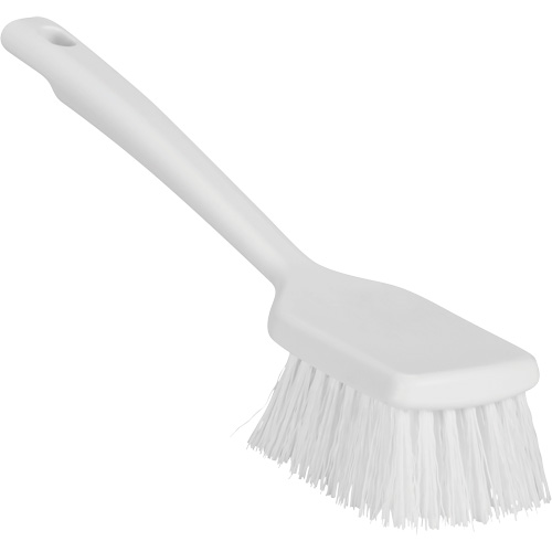 ColorCore Short Handle Brush, Stiff Bristles, 12" Long, White Equipex