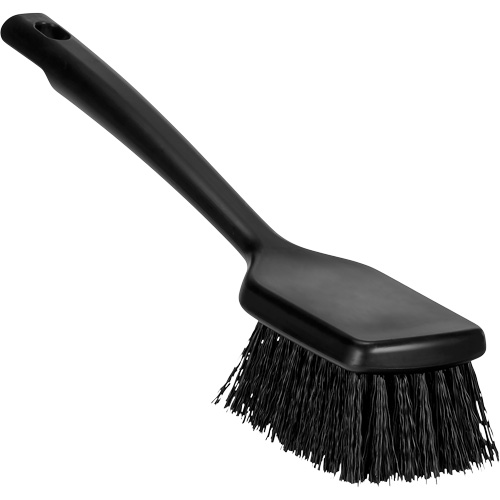 ColorCore Short Handle Brush, Stiff Bristles, 12" Long, Black Equipex