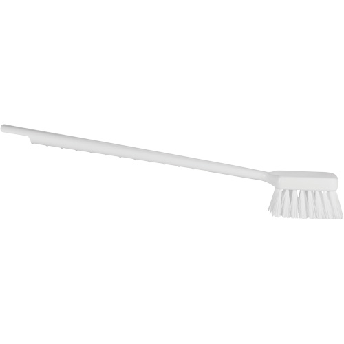 ColorCore Long Handle Brush, Stiff Bristles, 20" Long, White Equipex