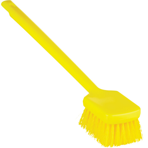Brosse &agrave; manche long ColorCore, Soies Ferme, Longueur de 20", Jaune Equipex