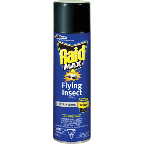 Insecticide contre les insectes volants Raid Max, 500 g, Canette a&eacute;rosol, &agrave; base de solvant Equipex