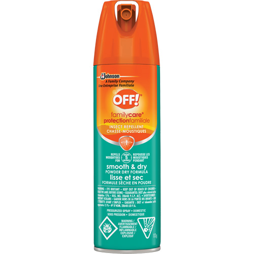 OFF! FamilyCare&reg; Smooth & Dry Insect Repellent, 15% DEET, Aerosol, 113 g Equipex