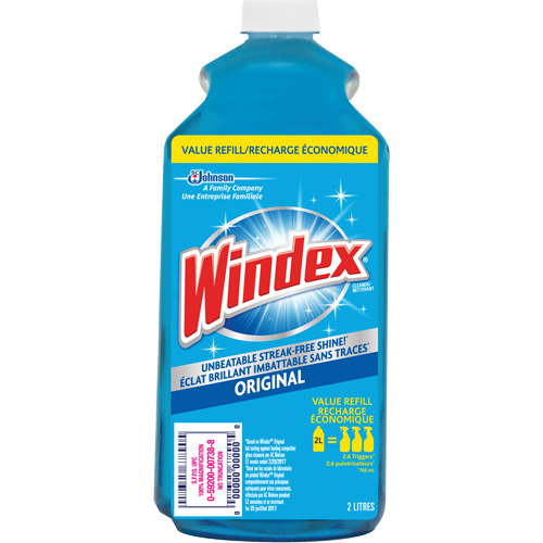 Windex&reg; Glass Cleaner Refill, 2 L, Bottle Equipex