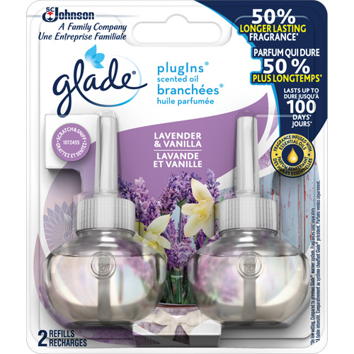 Recharge Glade Branch&eacute;es huile parfum&eacute;e, Lavande & vanille, Cartouche Equipex