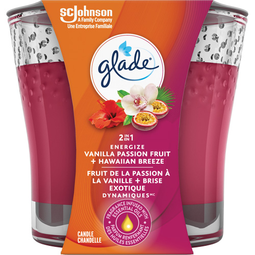 Chandelle 2-en-1 Glade, Brise exotique et fruit de la passion &agrave; la vanille Equipex