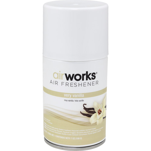 AirWorks&reg; Metered Air Fresheners, Very Vanilla, Aerosol Can Equipex