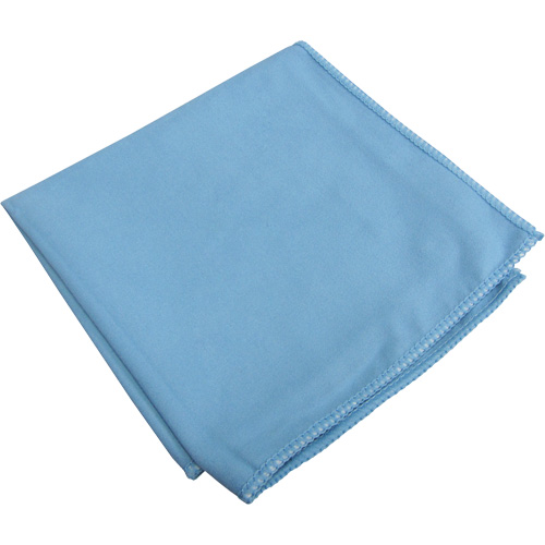 Chiffons sp&eacute;cialis&eacute;s pour vitres et miroirs, Microfibre, Bleu Equipex