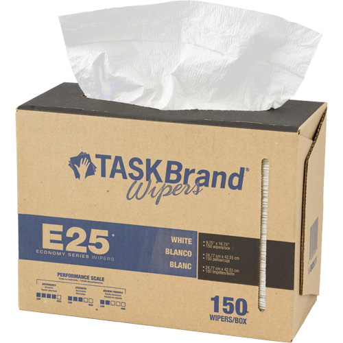 Essuie-tout &eacute;conomique &agrave; renfort tiss&eacute; TaskBrand E25, Tout usage, 16-3/4" lo x 9-3/4" la Equipex