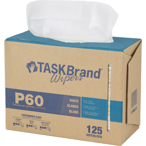 Chiffons de premi&egrave;re qualit&eacute; P60 TaskBrand, Tout usage, 16-3/4" lo x 8-1/4" la Equipex