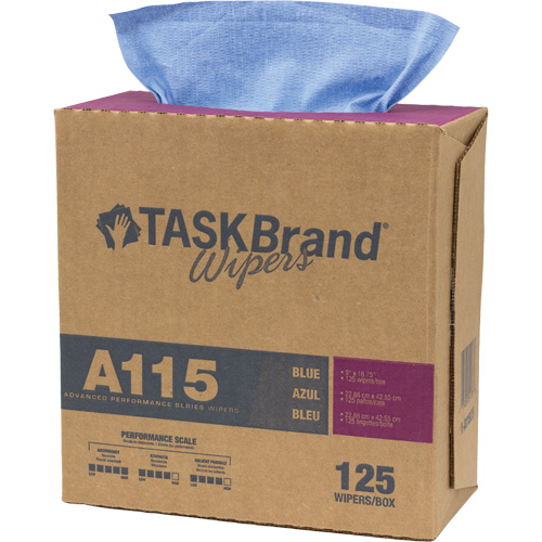 Chiffons &agrave; haut rendement A115 TaskBrand, Robuste, 16-3/4" lo x 12" la Equipex