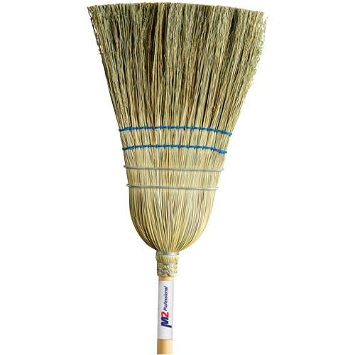 Heavy-Duty Corn Broom, 2-String, Wood Handle Equipex