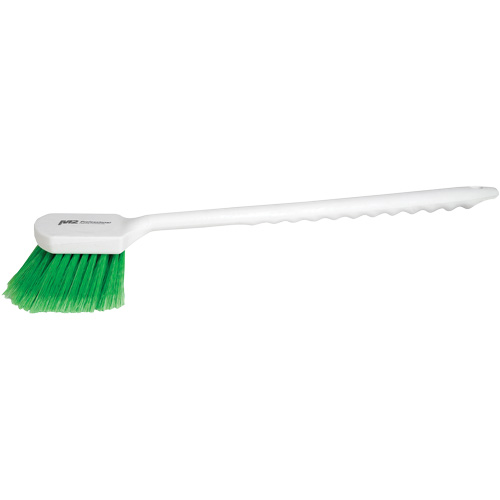 Long Handle Detail Brush, 20" L, PVC Bristles, Green Equipex