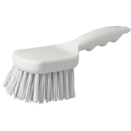 Brosse &agrave; chaudron &agrave; manche court, 9" l, Soies Polypropyl&egrave;ne, Blanc Equipex