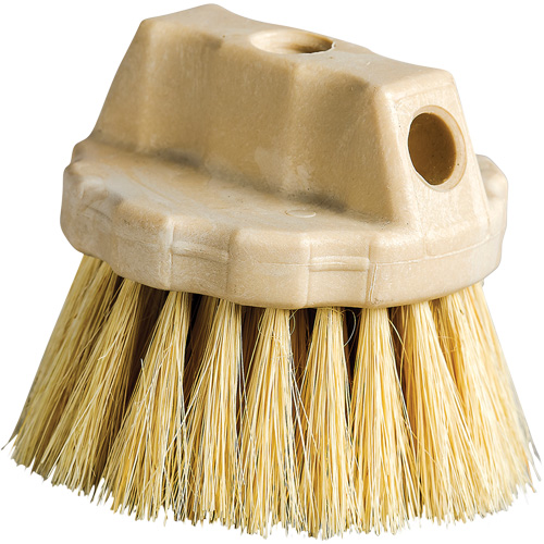 Brosse de nettoyage ronde, 5" l, Soies Tampico, Beige Equipex