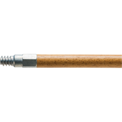 Manche en bois avec embout en m&eacute;tal, Bois, Pointe Filetage ACME, 1-1/8" dia, 60" lo Equipex