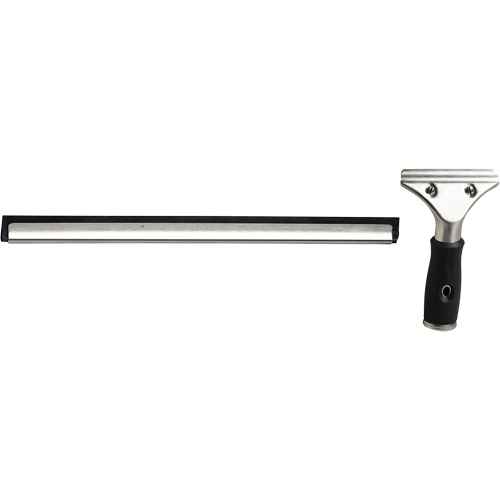 Window Squeegee with Handle, 14", Rubber, Stainless Steel Frame Equipex
