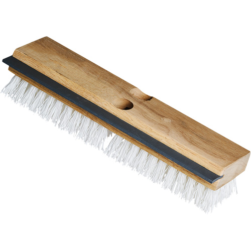 Utility Scrub Brush & Squeegee, 11" L, Polypropylene Bristles, White Equipex