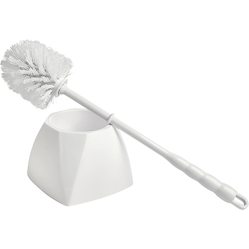 Bowl Brush with Caddy, 15-1/2" L, Polypropylene Bristles, White Equipex