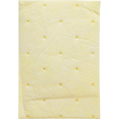 Tampon absorbant haute capacit&eacute; pour produits chimiques, Mati&egrave;res dangereuses, 14,5" x 9,25", 26,3 gal d'absorption Equipex
