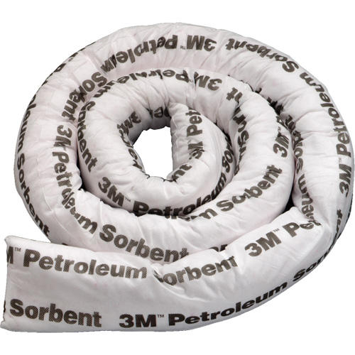 Barri&egrave;re de pollution absorbante double pour produits p&eacute;troliers, Huile seulement, 8' lo x 3" la, Absorption 15,7 gal Equipex