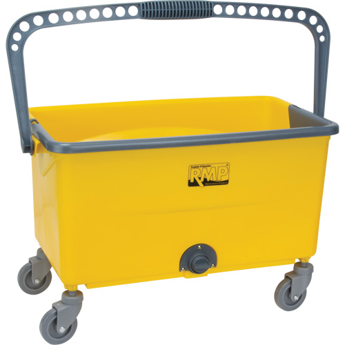 Microfibre Mop Bucket & Wringer, Strainer, 11 US Gal. (44 Quart), Yellow Equipex