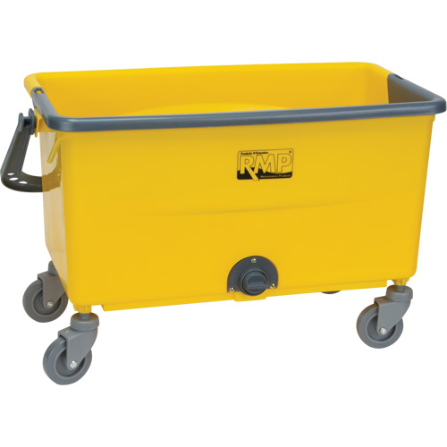 Microfibre Mop Bucket & Wringer, Strainer, 11 US Gal. (44 Quart), Yellow Equipex