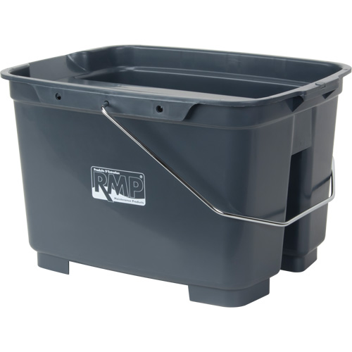 Dual Compartment Bucket, 4.75 US Gal. (19 qt.) Capacity, Grey Equipex