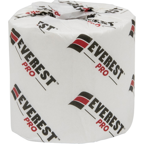 Everest Pro Toilet Paper, 1 Ply, 1000 Sheets/Roll, 250' Length, White Equipex