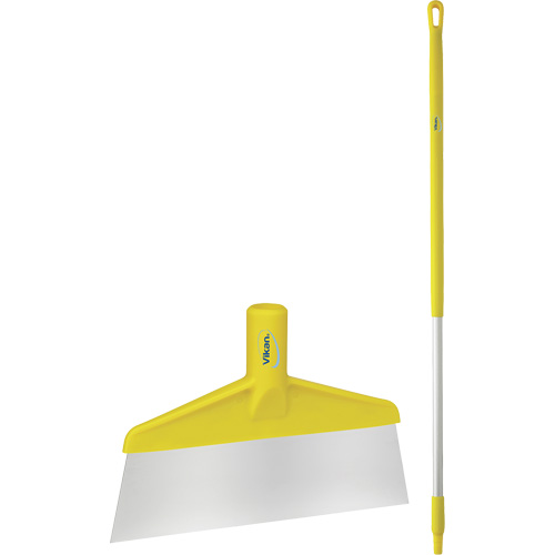 Grattoir &agrave; plancher avec manche, Jaune, 9-3/5" la x 55-9/10" lo Equipex
