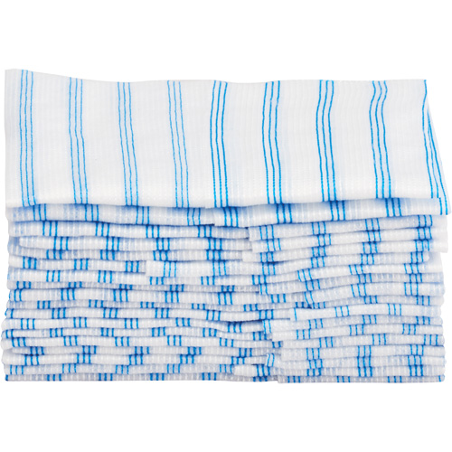 Disposable Single-Use Cloths, Microfibre, Blue/White Equipex