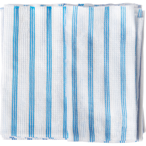 Disposable Single-Use Cloths, Microfibre, Blue/White Equipex