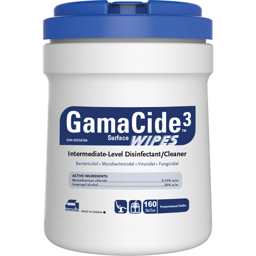 D&eacute;sinfectant pour surfaces multiples GermiCide3, 160 lingettes Equipex