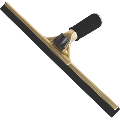 Handheld Window Squeegee, 18", Rubber, Brass Frame Equipex