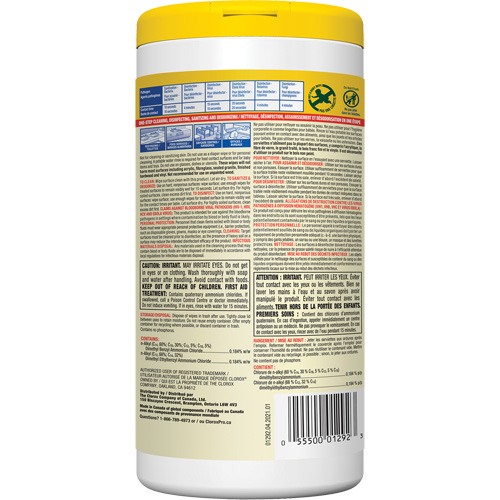 Lingettes d&eacute;sinfectantes, 75 lingettes Equipex