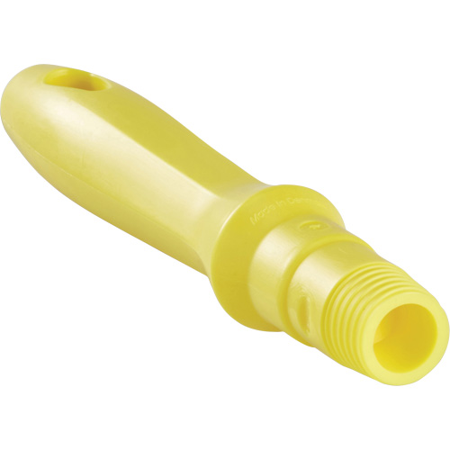 Mini Handle, Brush/Pad Holder/Scraper/Squeegee, Yellow, Standard, 6-1/4" L Equipex