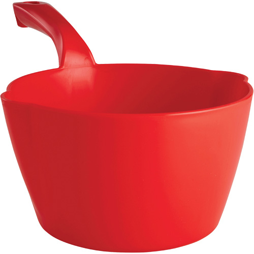 Round Bowl Scoop, Plastic, Red, 64 oz. Equipex