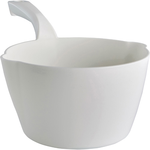 Round Bowl Scoop, Plastic, White, 64 oz. Equipex