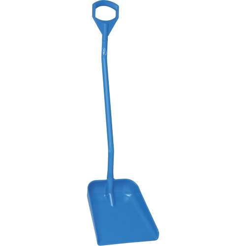 Ergonomic Large Blade Shovel, 51" Length, Plastic, Blue Equipex