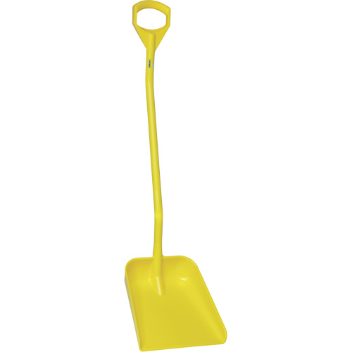 Ergonomic Large Blade Shovel, 51" Length, Plastic, Yellow Equipex