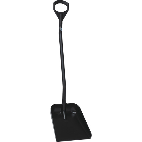 Ergonomic Large Blade Shovel, 51" Length, Plastic, Black Equipex