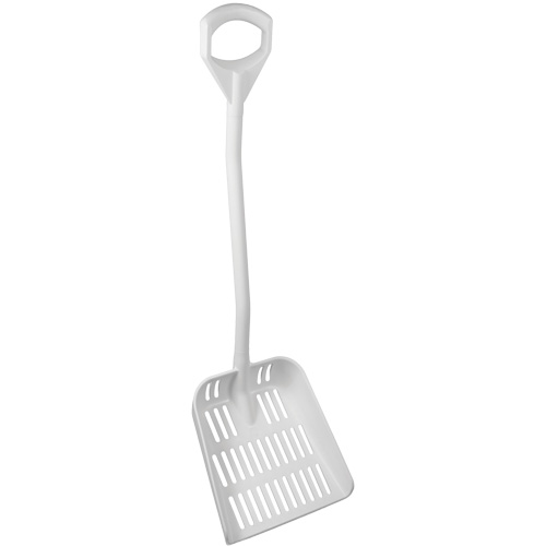 Pelle ergonomique ajour&eacute;e, Longueur de 45", Plastique, Blanc Equipex