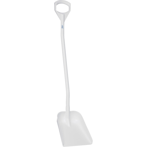 Ergonomic Small Blade Shovel, 50" Length, Plastic, White Equipex
