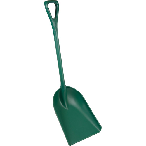 Pelle monobloc perceptible par d&eacute;tecteur de m&eacute;tal, Lame 13-3/4" x 17", Longueur de 42-1/2", Plastique, Vert Equipex