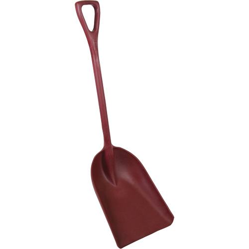 Pelle monobloc perceptible par d&eacute;tecteur de m&eacute;tal, Lame 13-3/4" x 17", Longueur de 42-1/2", Plastique, Rouge Equipex
