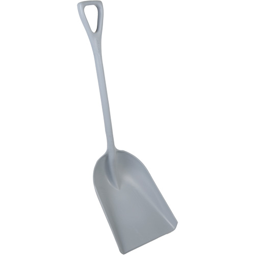 Pelle monobloc perceptible par d&eacute;tecteur de m&eacute;tal, Lame 13-3/4" x 17", Longueur de 42-1/2", Plastique, Gris Equipex