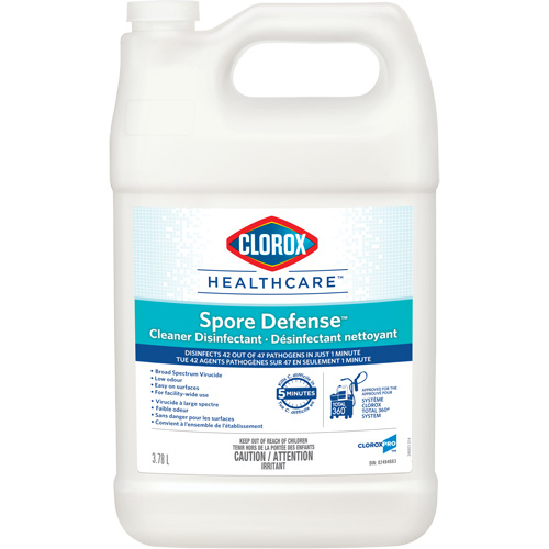 Clorox Healthcare&reg; Spore Defense Cleaner Disinfectant, 3.78 L, Jug Equipex