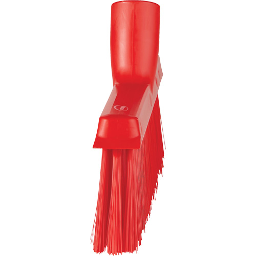 Dustpan Broom with Angled Thread, Medium Bristles, 10", Polyester, Red Equipex