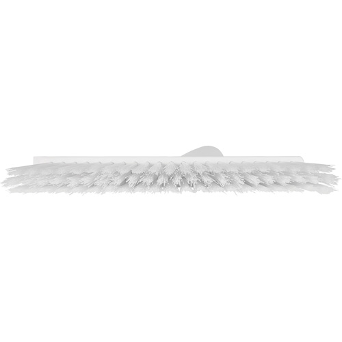 Balai biseaut&eacute; avec pas de vis inclin&eacute;, Crins Moyen, 10", Polyester, Blanc Equipex