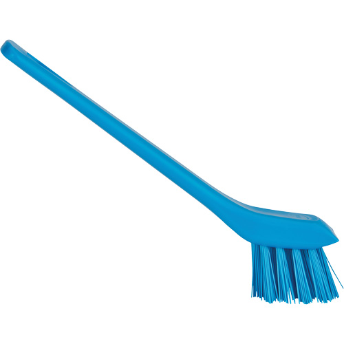 Brosse avec rebord grattoir, Soies Ferme, Longueur de 6", Bleu Equipex